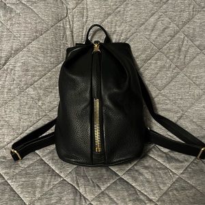 Aimee Kestenberg - black leather back pack purse